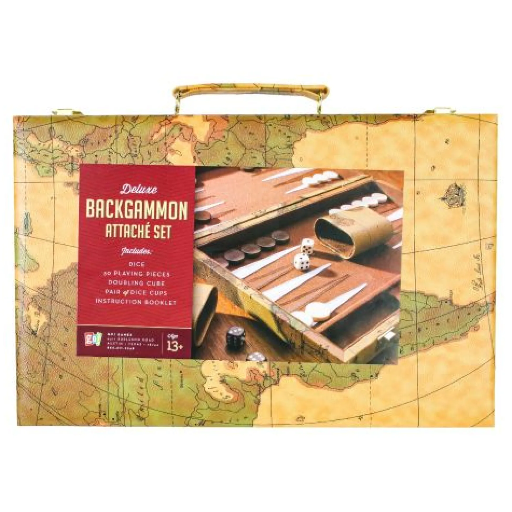 Calendar Holdings, LLC Deluxe Antique Map Backgammon Attache Set by Go! Games* Role-Playing Games|Board Games