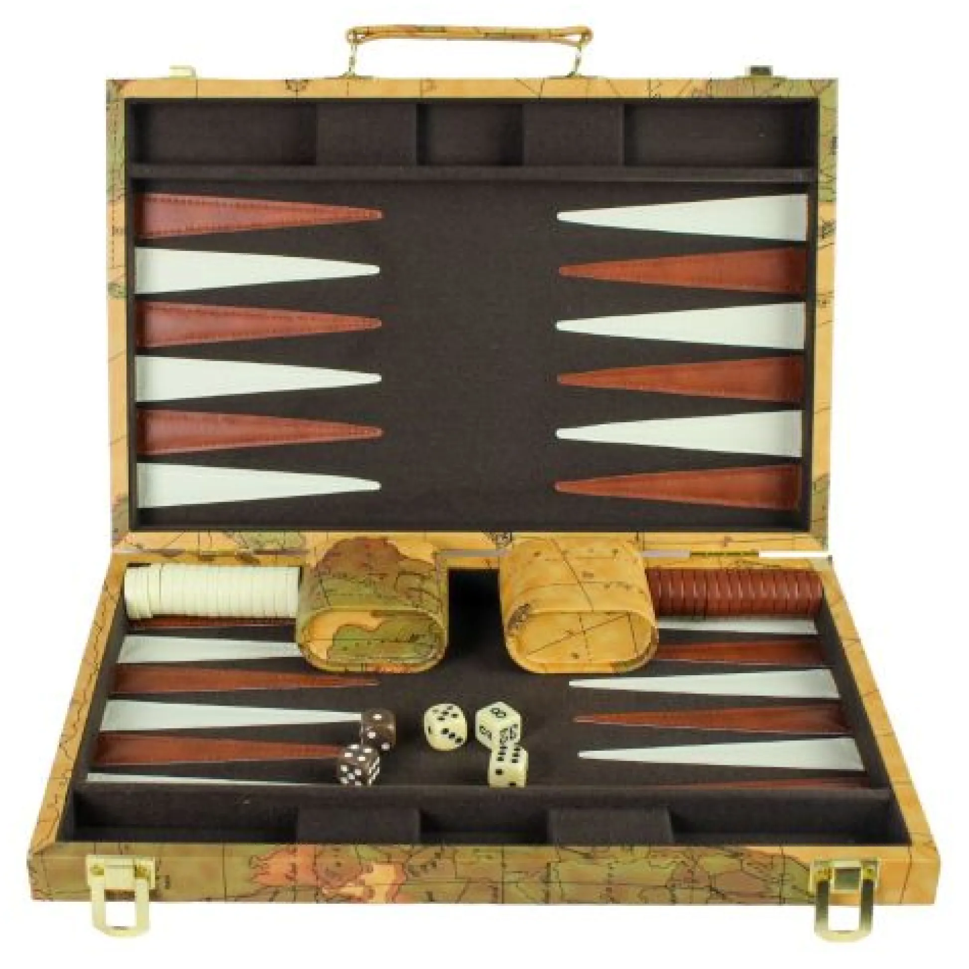 Calendar Holdings, LLC Deluxe Antique Map Backgammon Attache Set by Go! Games* Role-Playing Games|Board Games