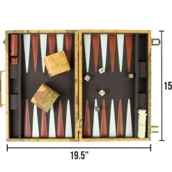 Calendar Holdings, LLC Deluxe Antique Map Backgammon Attache Set by Go! Games* Role-Playing Games|Board Games