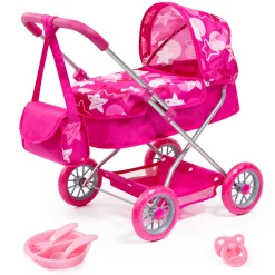 Flat River Group Deluxe Dolls Pram Smarty Set 6 in 1 - Interactive Playset* Social & Emotional Skills|Stuffed Animals & Plush Toys