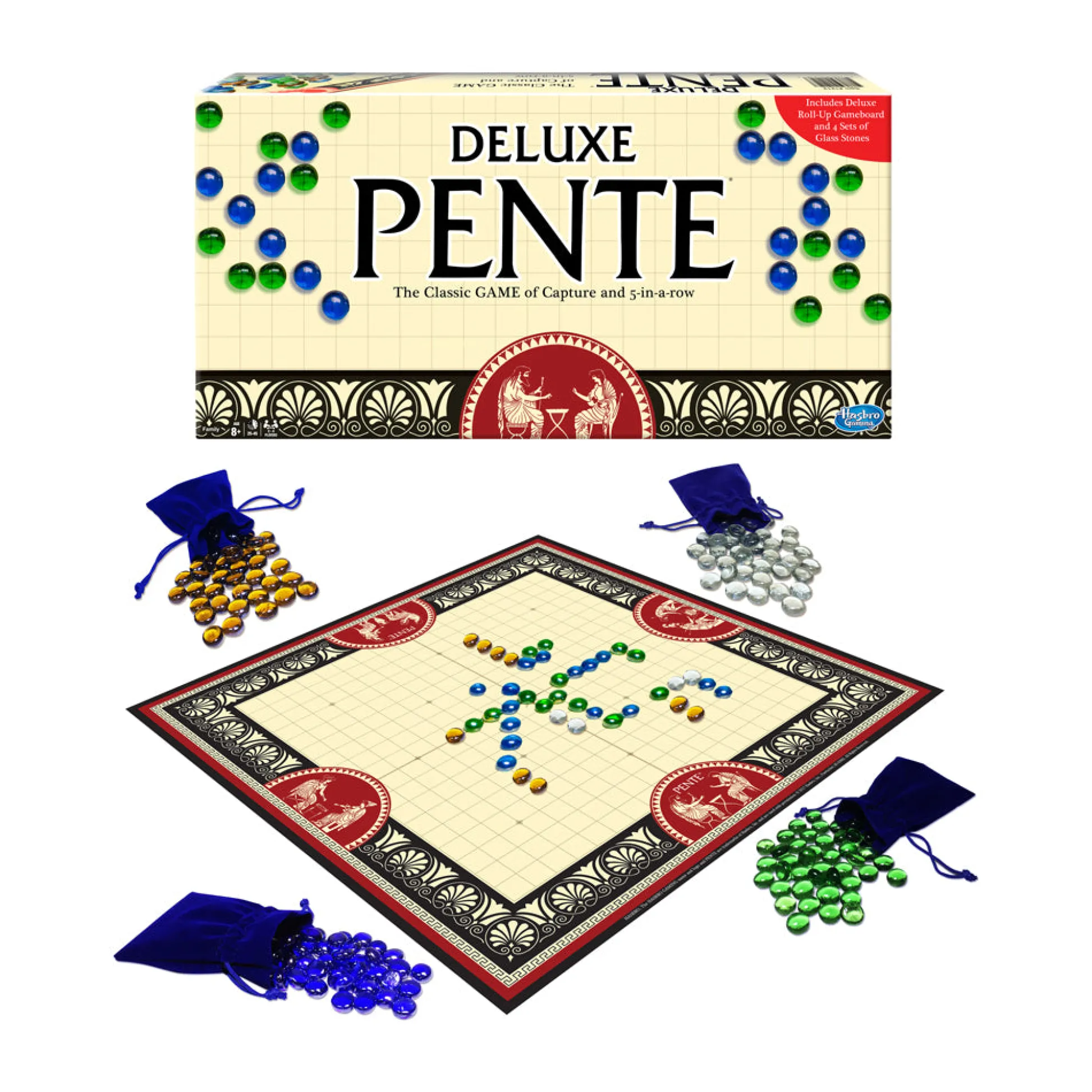 AreYouGame Deluxe Pente Board Game by Winning Moves - Strategic Glass Stone Game* Board Games|Role-Playing Games