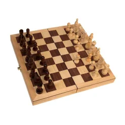 AreYouGame Deluxe Staunton Wood 18-inch Folding Chess Set* Board Games|Role-Playing Games