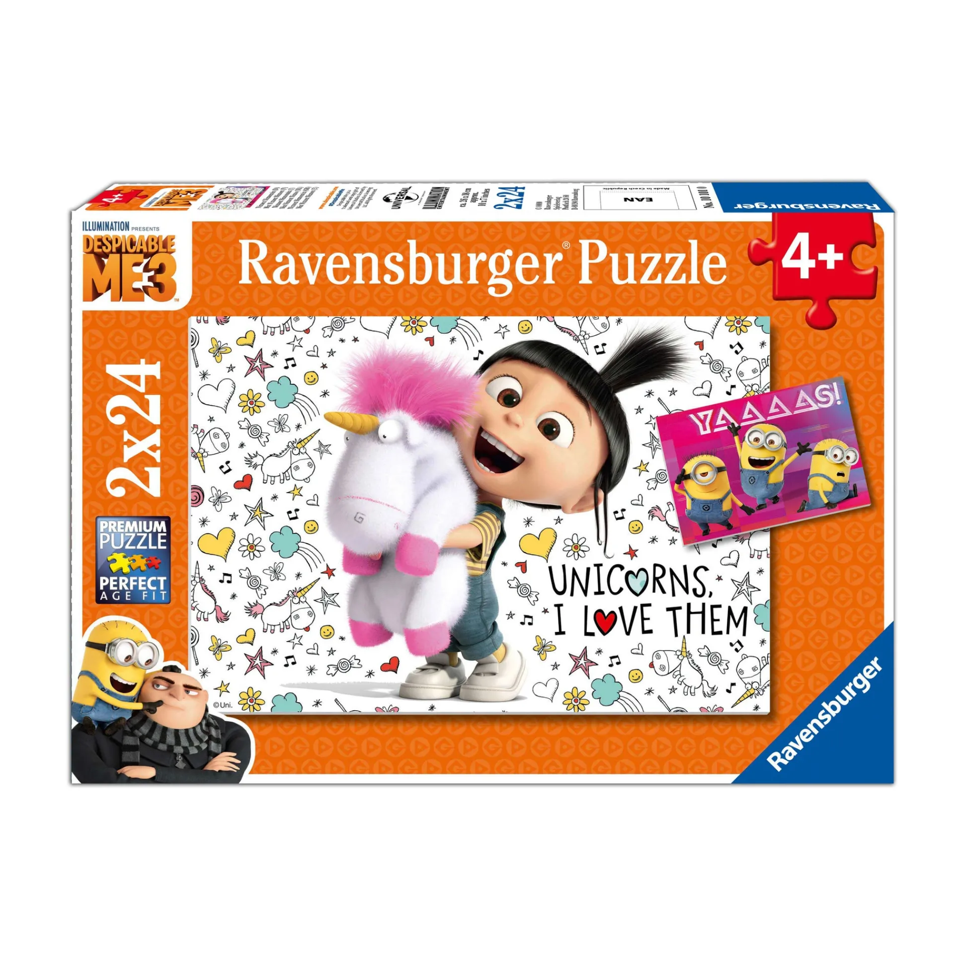 AreYouGame Despicable Me 3 Agnes & Minions 2-Pack Jigsaw Puzzle - 24 pc* Puzzles