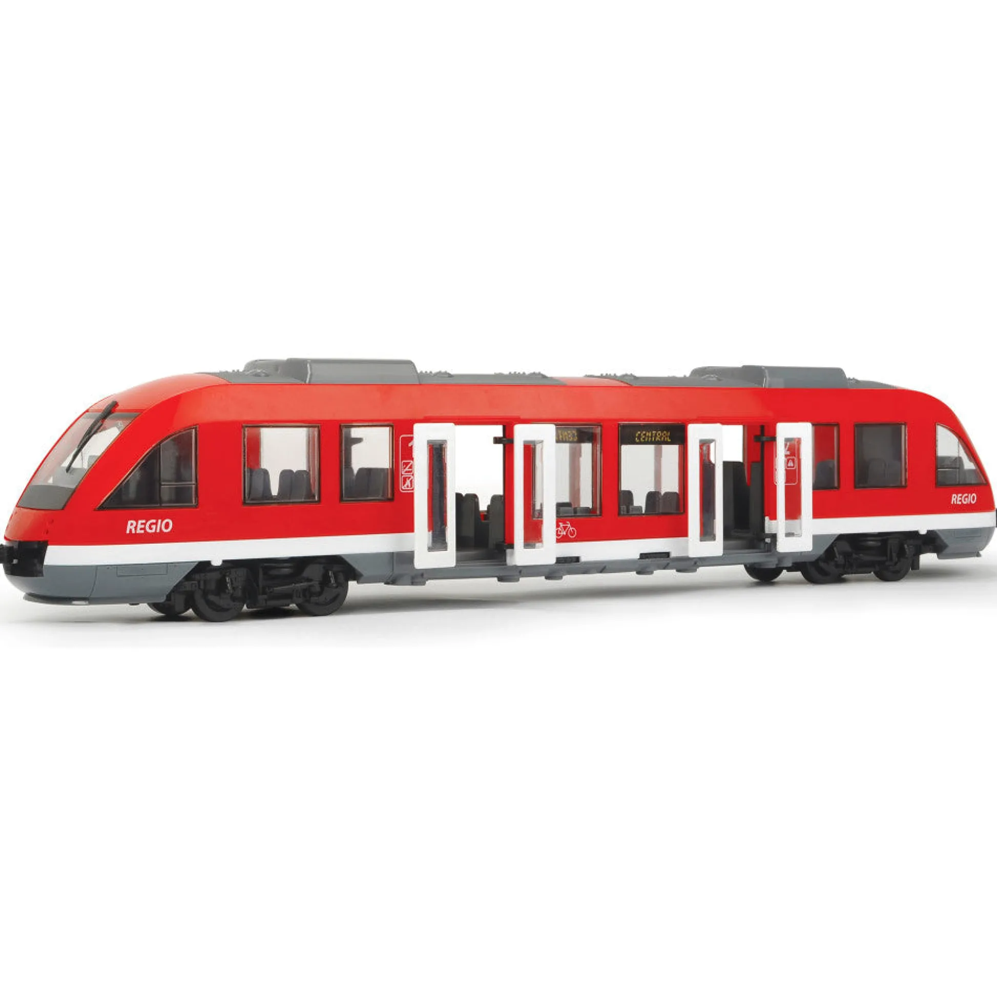 Flat River Group Dickie Toys 17.7" City Train - Trackless Red & White Vehicle Toy, Ages 3+* Trains & Train Tables