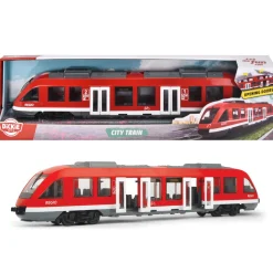 Flat River Group Dickie Toys 17.7" City Train - Trackless Red & White Vehicle Toy, Ages 3+* Trains & Train Tables