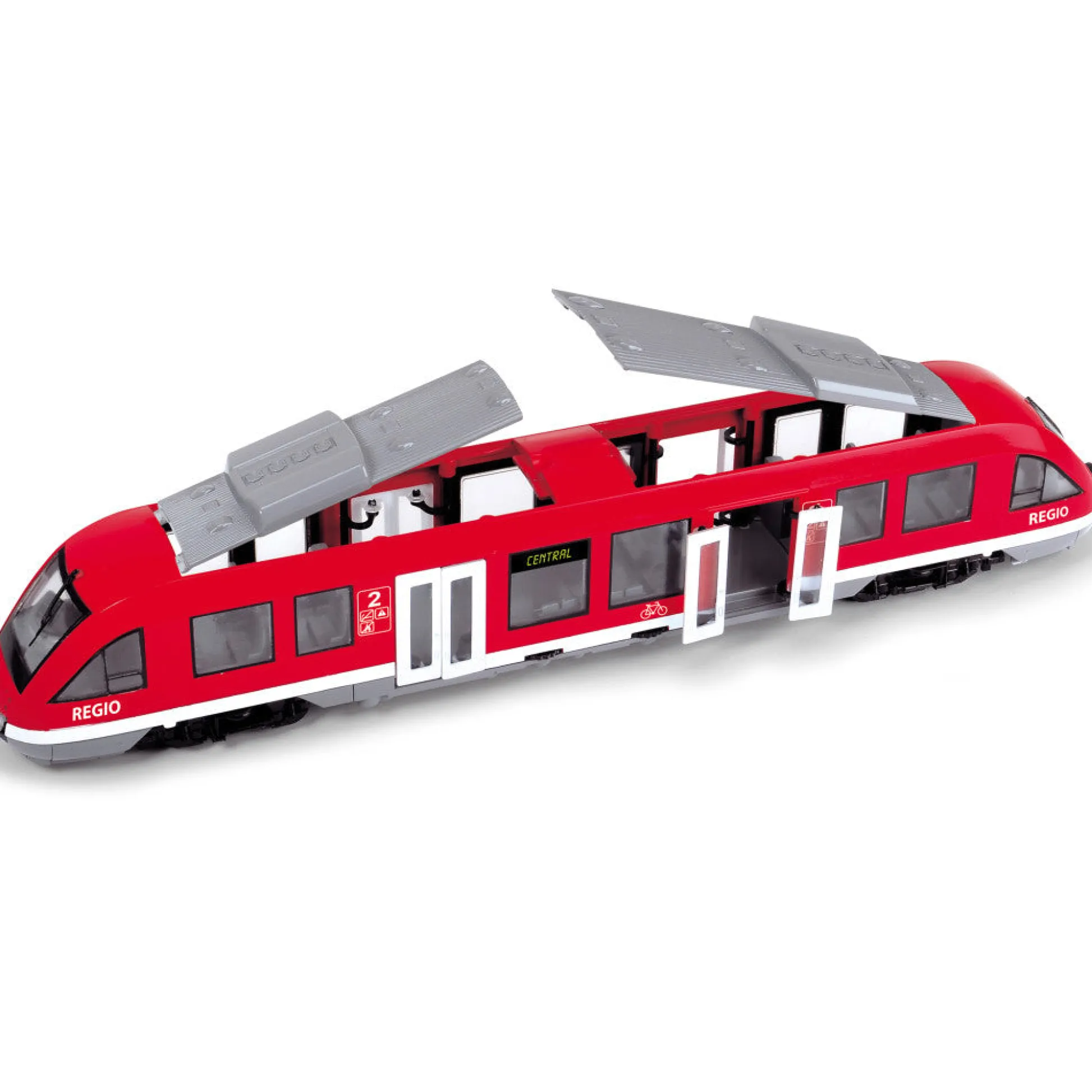 Flat River Group Dickie Toys 17.7" City Train - Trackless Red & White Vehicle Toy, Ages 3+* Trains & Train Tables