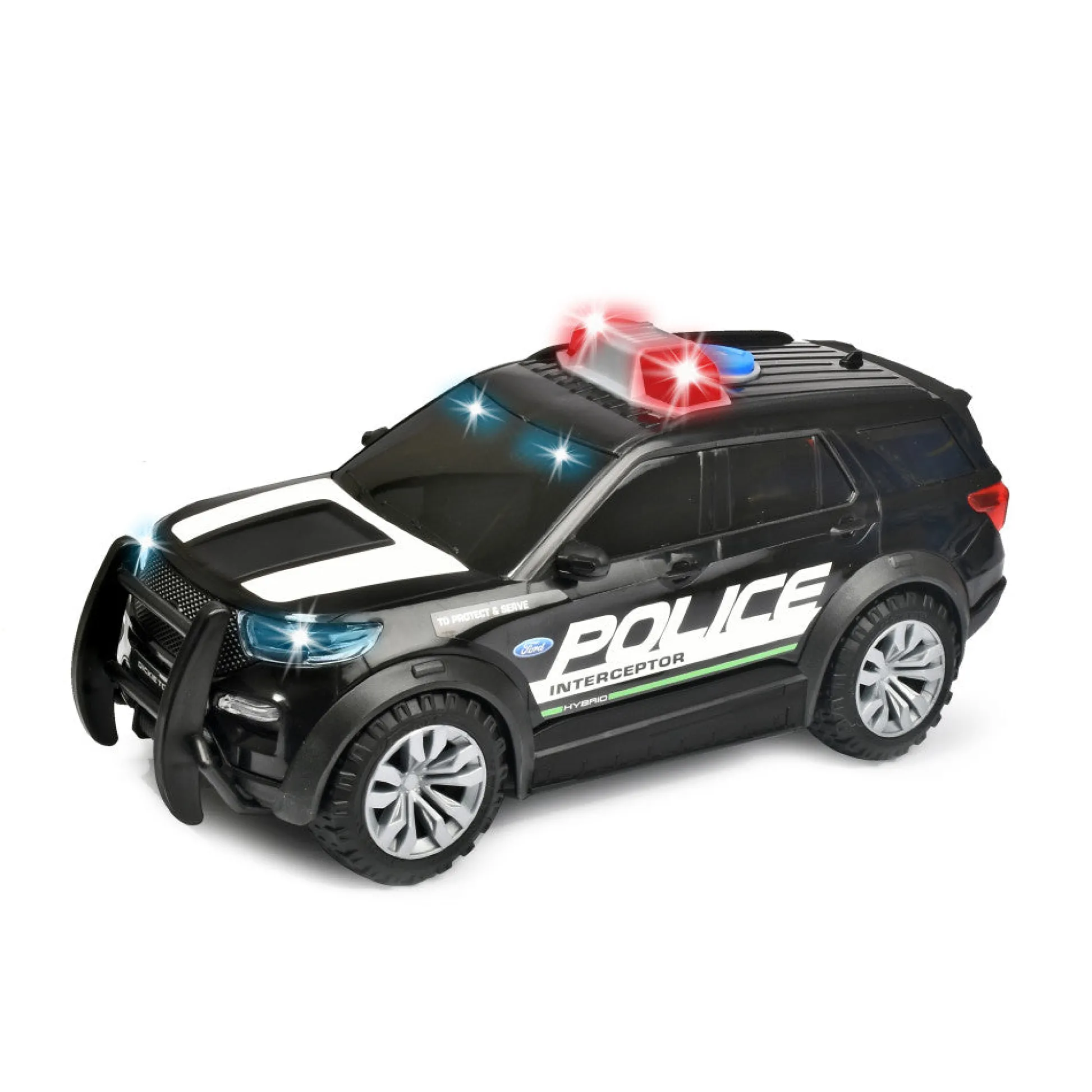 Flat River Group Dickie Toys 1:18 Scale Light & Sound Ford Police Interceptor Model* Playsets & Vehicles