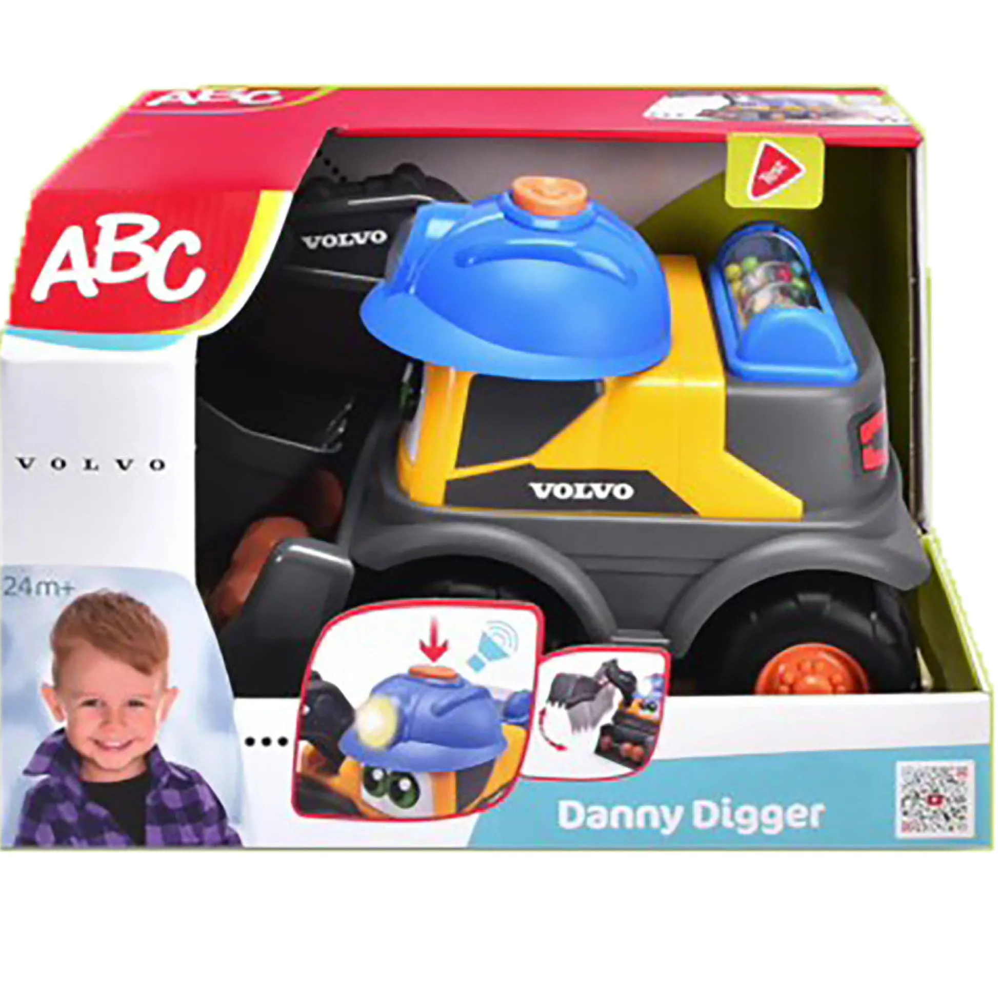 Flat River Group Dickie Toys ABC Volvo Danny Digger - Motorized Excavator Toy, Ages 3+* Preschool Education Toys & Activities|Preschool Vehicles
