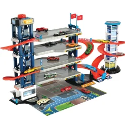 Flat River Group Dickie Toys Deluxe Parking Garage Playset - Includes Die-Cast Vehicles & Helicopter* Playsets & Vehicles