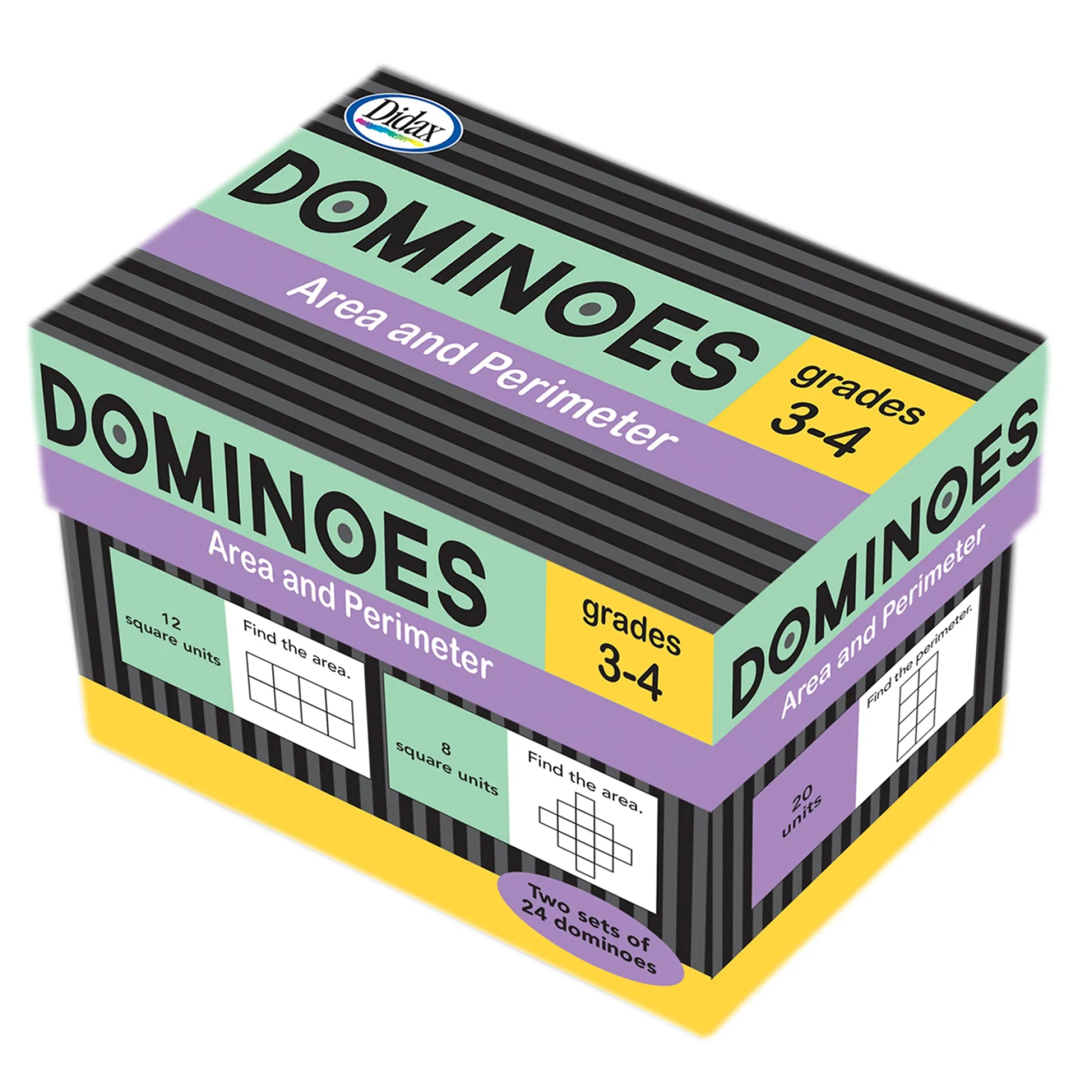 Educators Resource Didax Area and Perimeter Foam Dominoes Set - Educational Math Game* Dominoes & Tiles Games