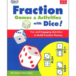Educators Resource Didax® Fraction Fun - Math Dice Games & Activities Resource Book*Kids Math Toys|Math, Counting & Time