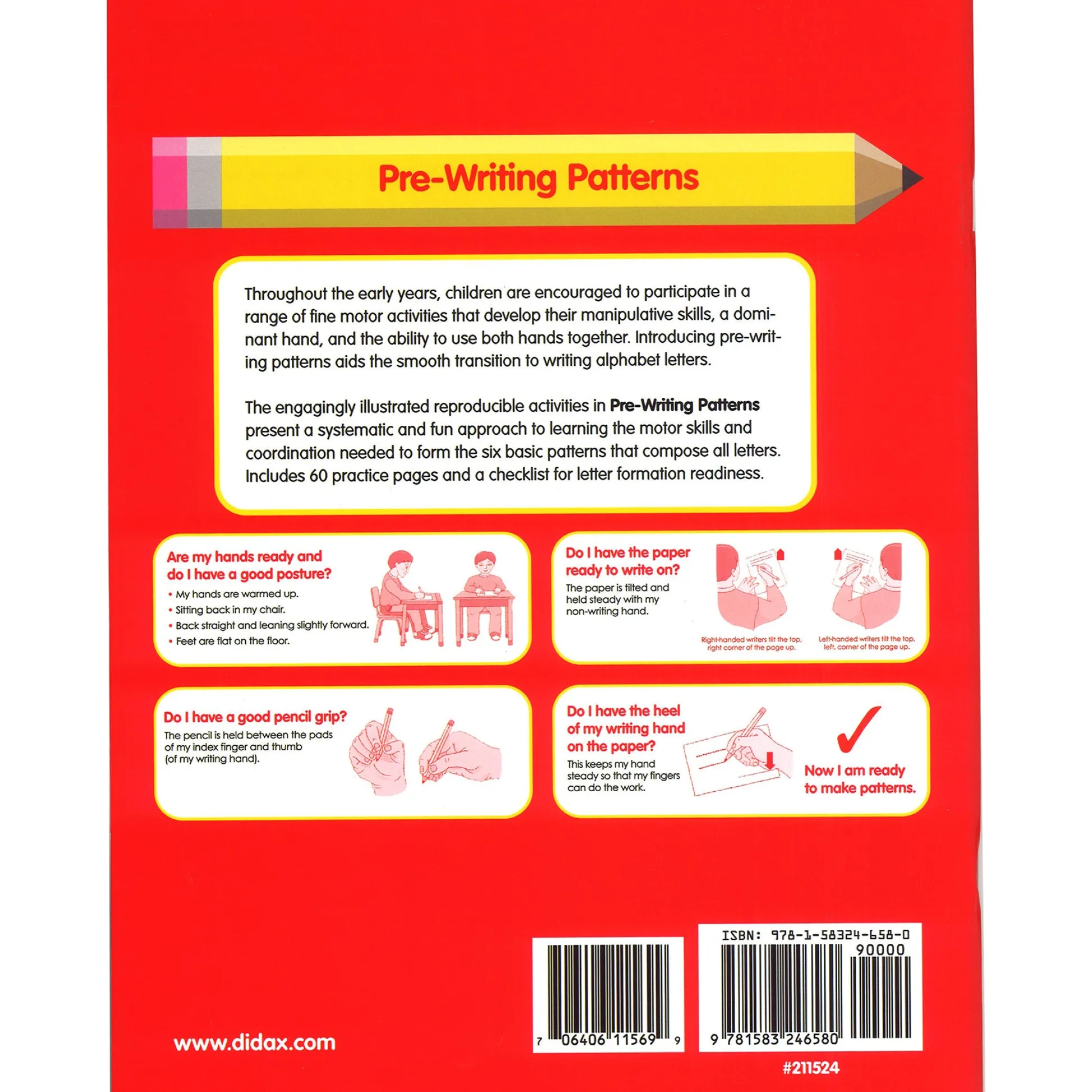Educators Resource Didax Pre-Writing Patterns Book - Motor Skills Development - Paperback*Kids Preschool Education Toys & Activities|Kids Books