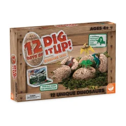 AreYouGame Dig It Up! Dinosaur Discovery Countdown Kit – 12 Exciting Dino Eggs* Clay, Dough & Sand Art