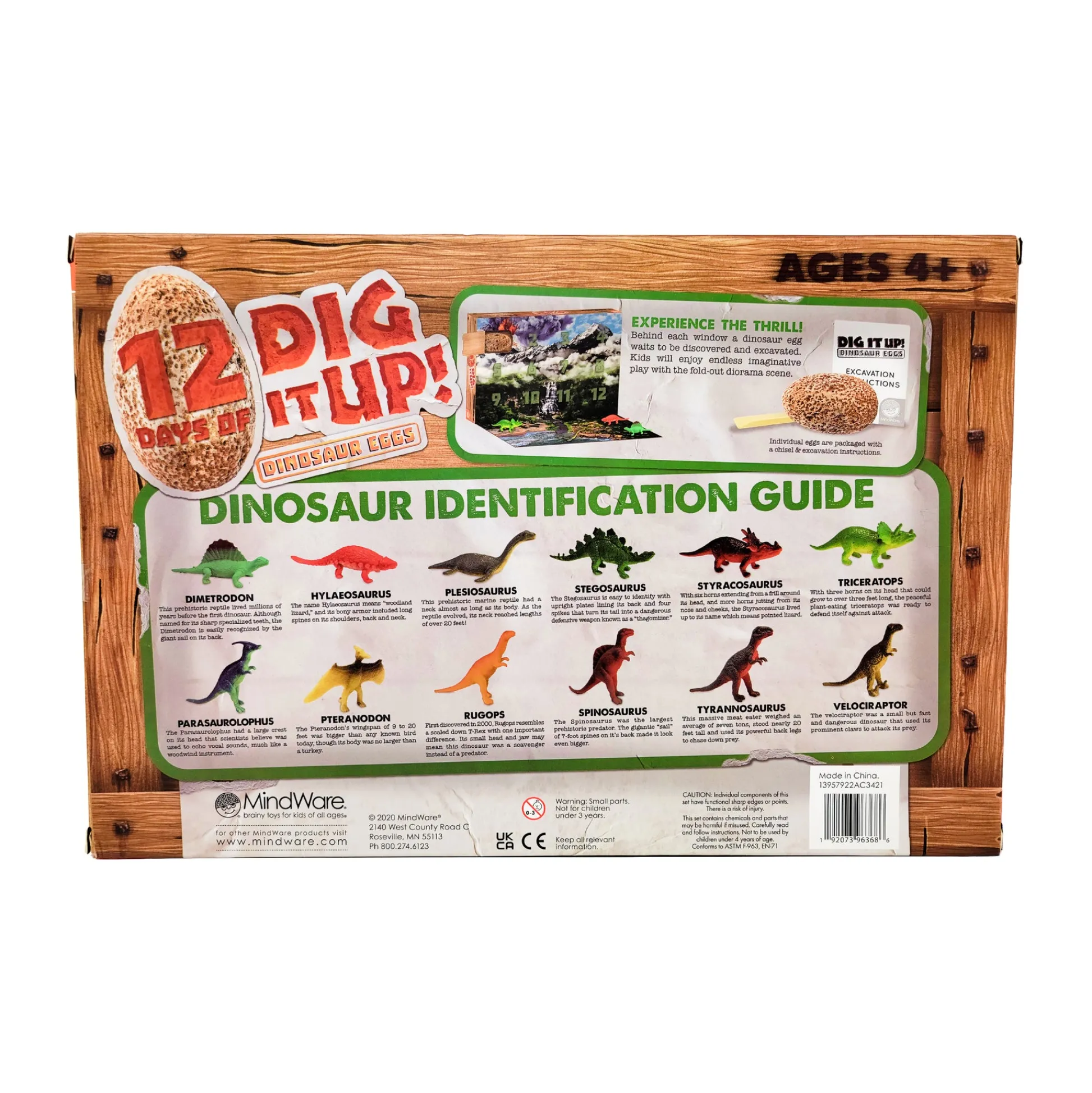 AreYouGame Dig It Up! Dinosaur Discovery Countdown Kit – 12 Exciting Dino Eggs* Clay, Dough & Sand Art