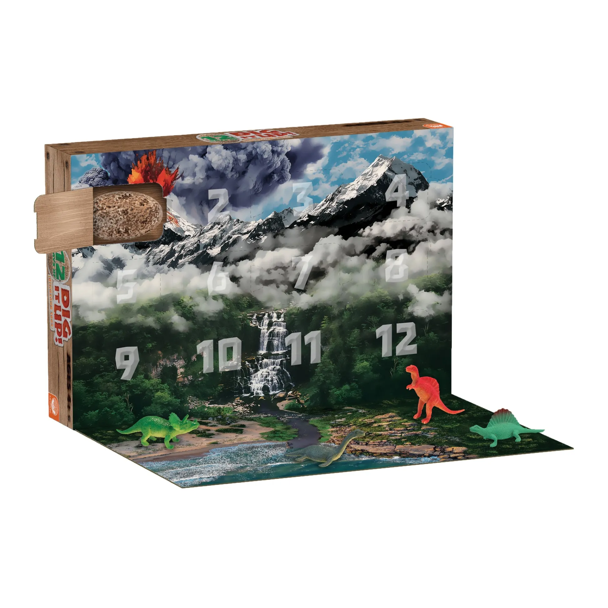 AreYouGame Dig It Up! Dinosaur Discovery Countdown Kit – 12 Exciting Dino Eggs* Clay, Dough & Sand Art