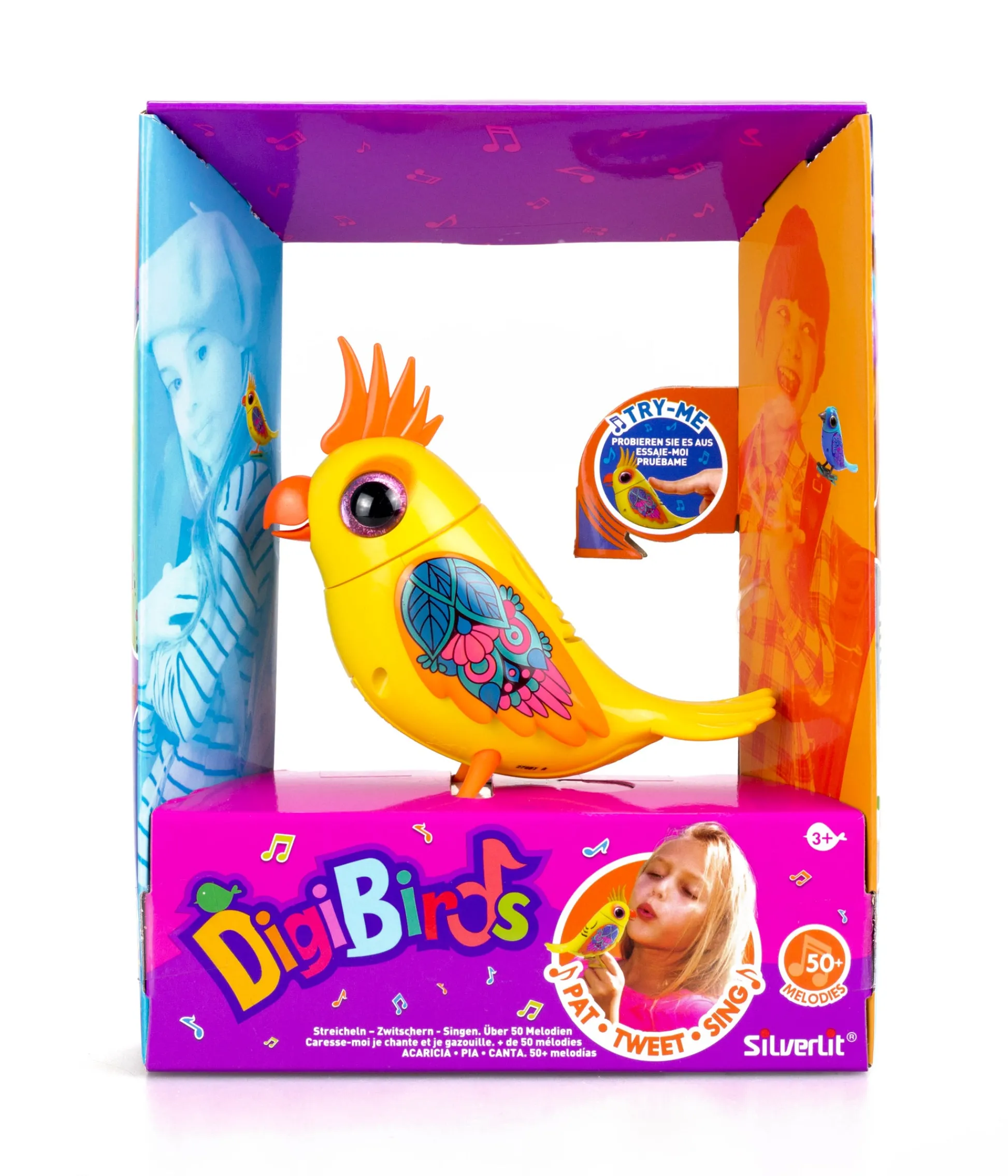 The Distribution Solutions DIGIBIRDS II Interactive Single Cockatoo - Yellow* Social & Emotional Skills|Interactive Dolls & Pets