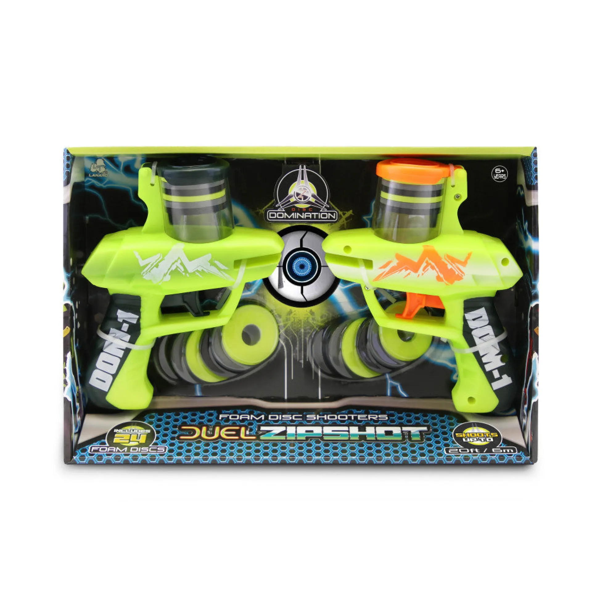 Flat River Group Disc Domination Duel Zip Shot Foam Disc Shooters - 2 Pack* Nerf & Toy Blasters|Nerf & Toy Blasters