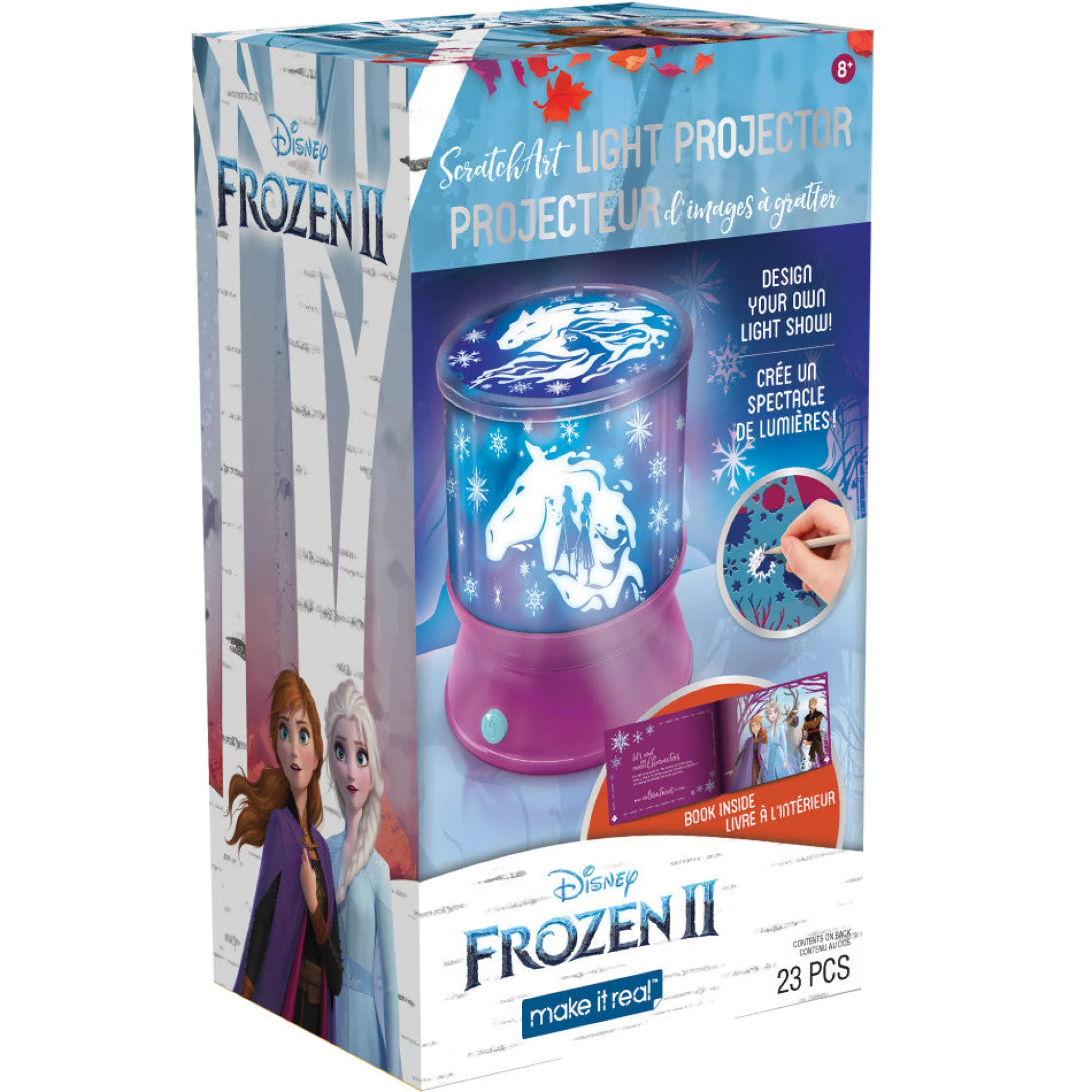 Flat River Group Disney Frozen 2 Scratch Art Light Projector - Magical Room Decor* Crafts & Activities