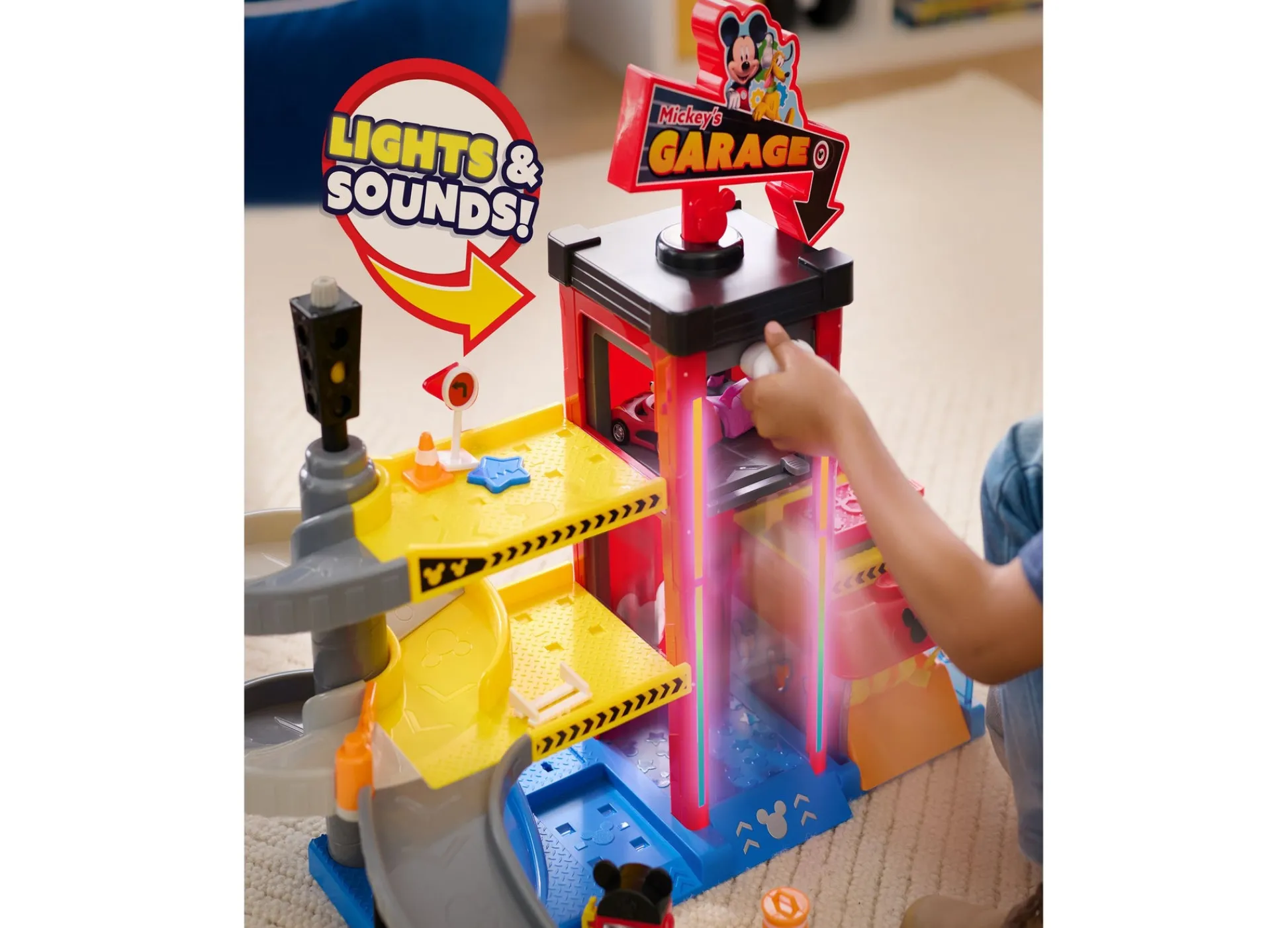 Macy's - Supplier Disney Junior Mickey Mouse Ready to Race Garage Playset* Preschool Education Toys & Activities|Preschool Vehicles