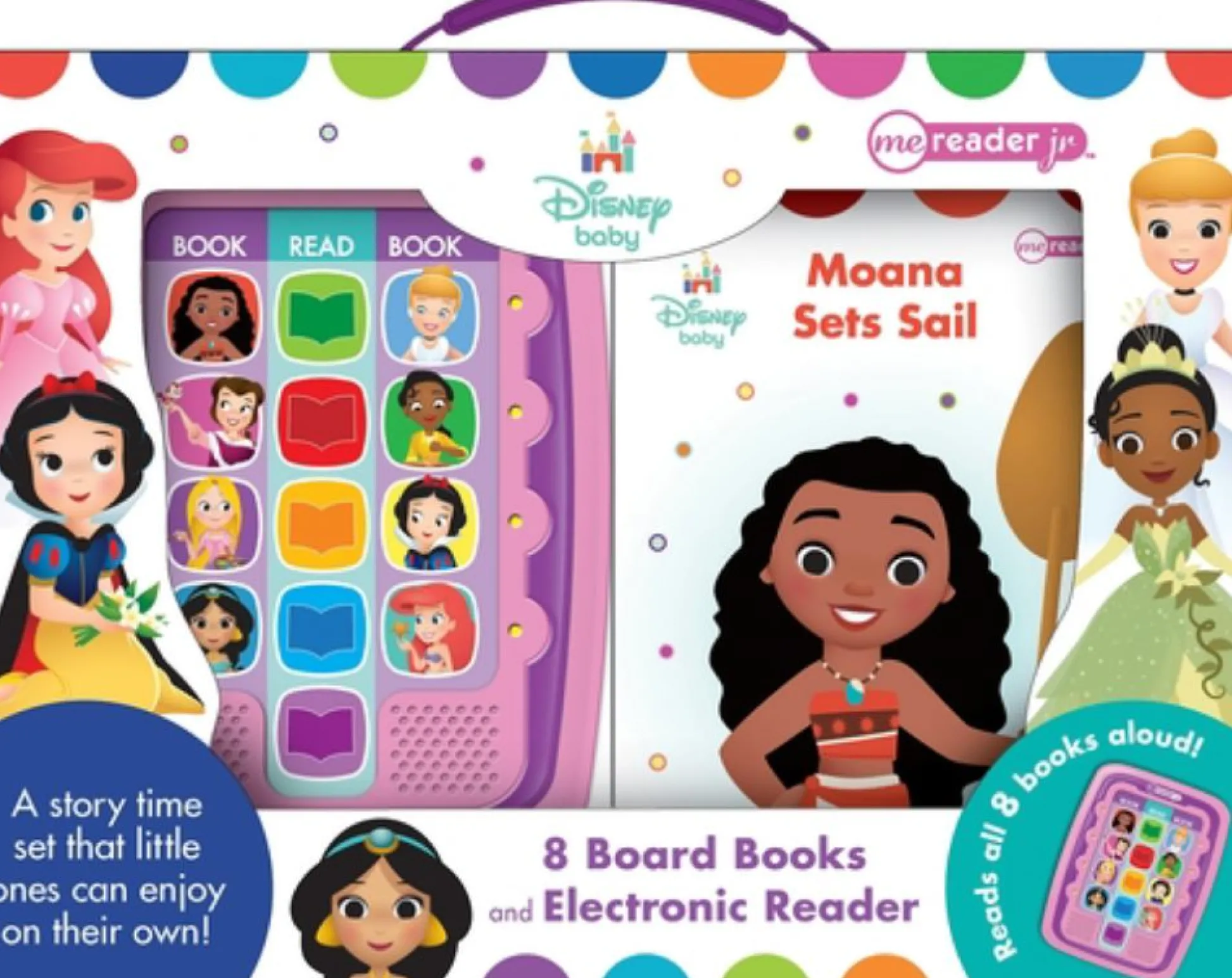 Readerlink Distribution Services Disney Princess Me Reader Jr 8-Book Set with Sound Module*Kids Reading, Writing & Speech|Kids Books
