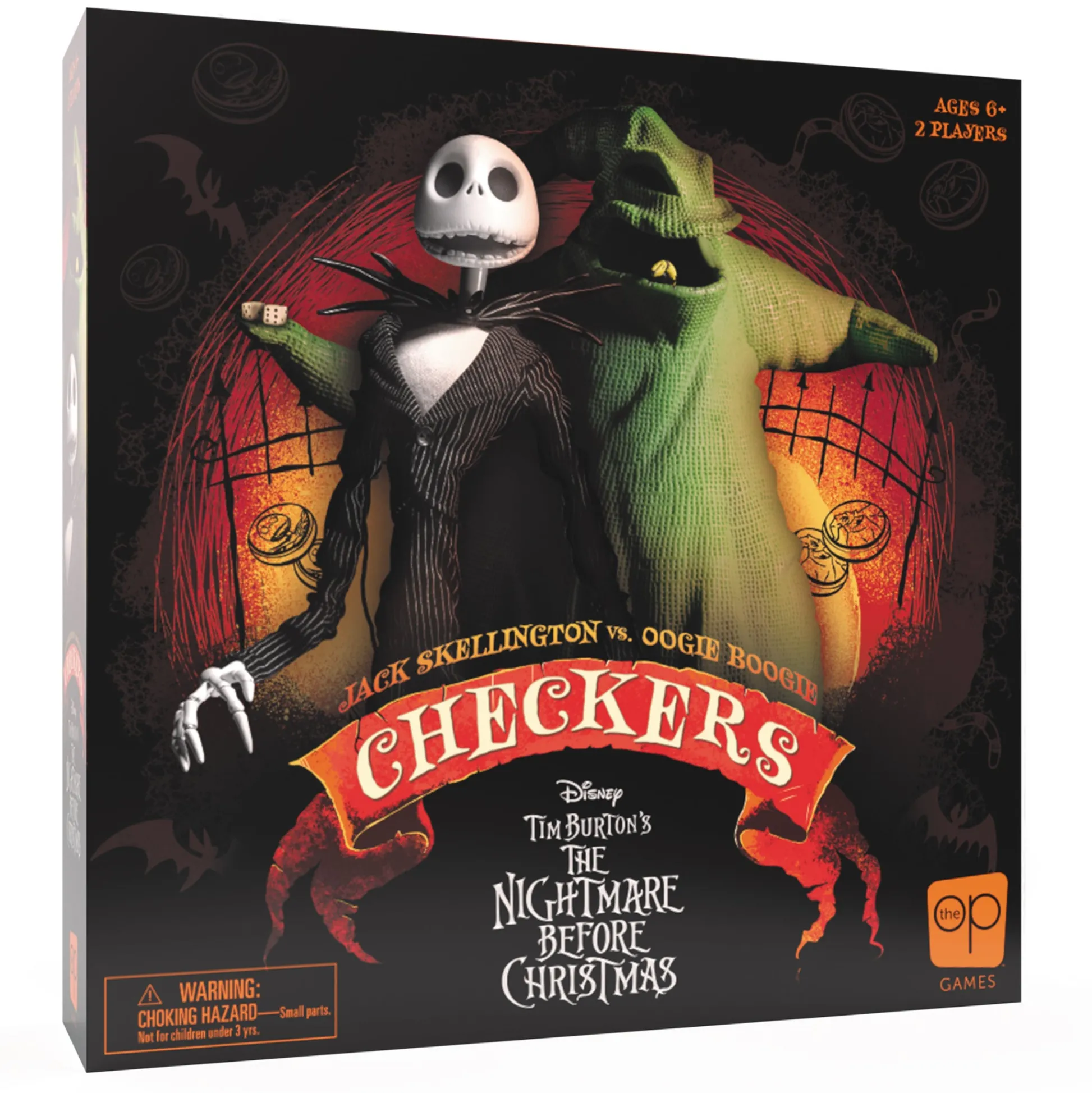 Educators Resource Disney Tim Burton's The Nightmare Before Christmas Checkers Game by USAopoly* Board Games|Role-Playing Games