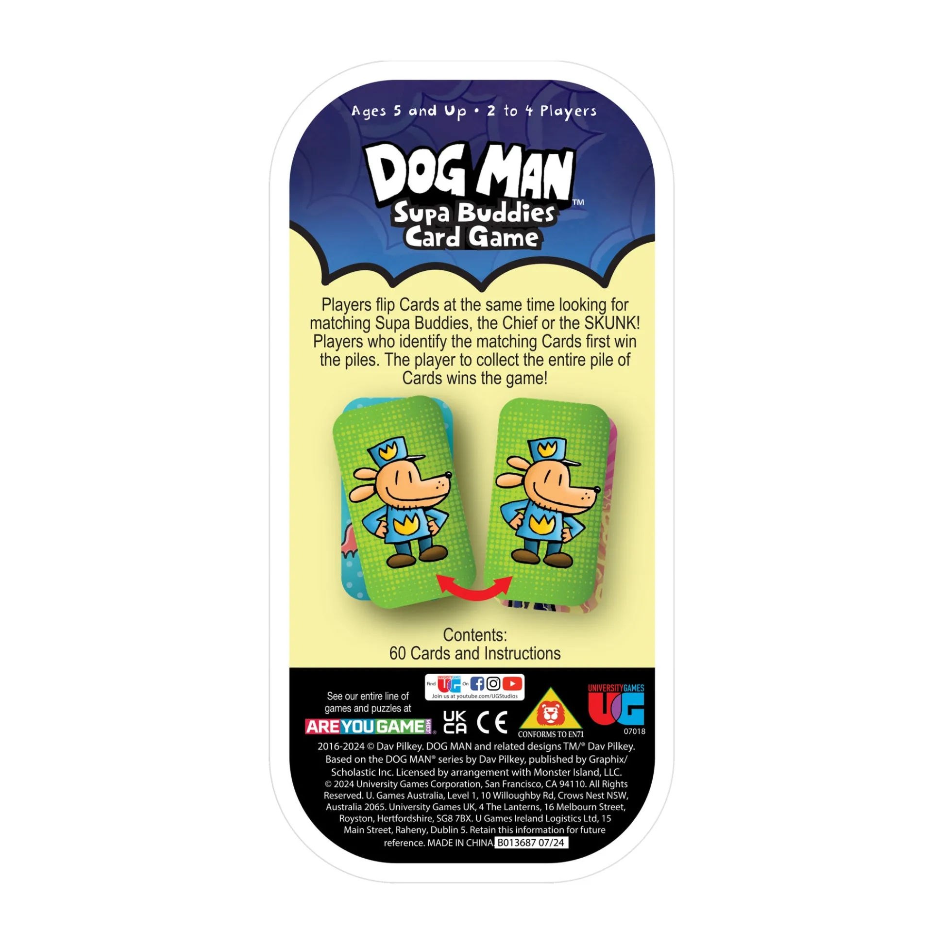 AreYouGame Dog Man Supa Buddies Quick-Flip Card Game* Card Games