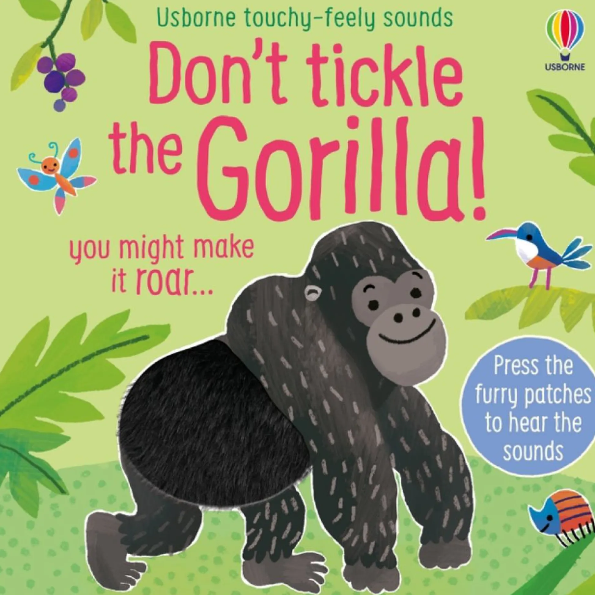 Readerlink Distribution Services DON'T TICKLE THE GORILLA! Touchy Feely Sound Board Book - Usborne Series*Kids Reading, Writing & Speech|Kids Books