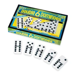 AreYouGame Double 6 Black Dot Dominoes Professional Size Game Set* Dominoes & Tiles Games