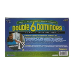 AreYouGame Double 6 Black Dot Dominoes Professional Size Game Set* Dominoes & Tiles Games