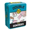 AreYouGame Double 15 Color Dot Dominoes Set with Durable Storage Tin* Dominoes & Tiles Games