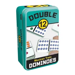 AreYouGame Double 12 Mexican Train Dominoes Game Set with Storage Tin* Dominoes & Tiles Games