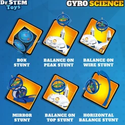 Flat River Group Dr. STEM Gyro Science 40-Piece Kit - Gyroscope Stunts & Auto Spin for Kids 8+* Science Toys