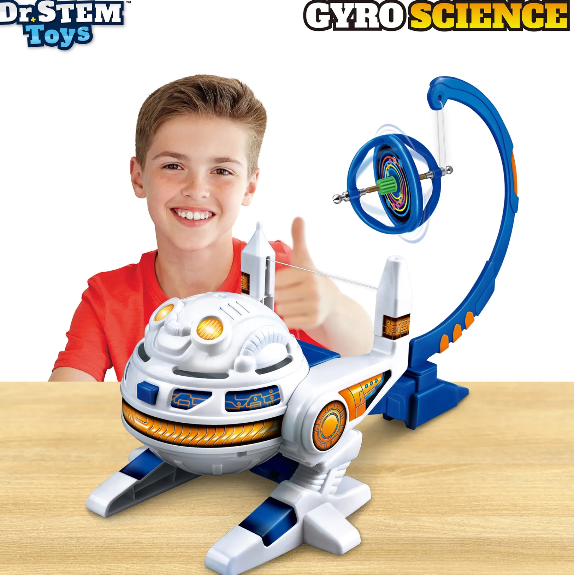 Flat River Group Dr. STEM Gyro Science 40-Piece Kit - Gyroscope Stunts & Auto Spin for Kids 8+* Science Toys