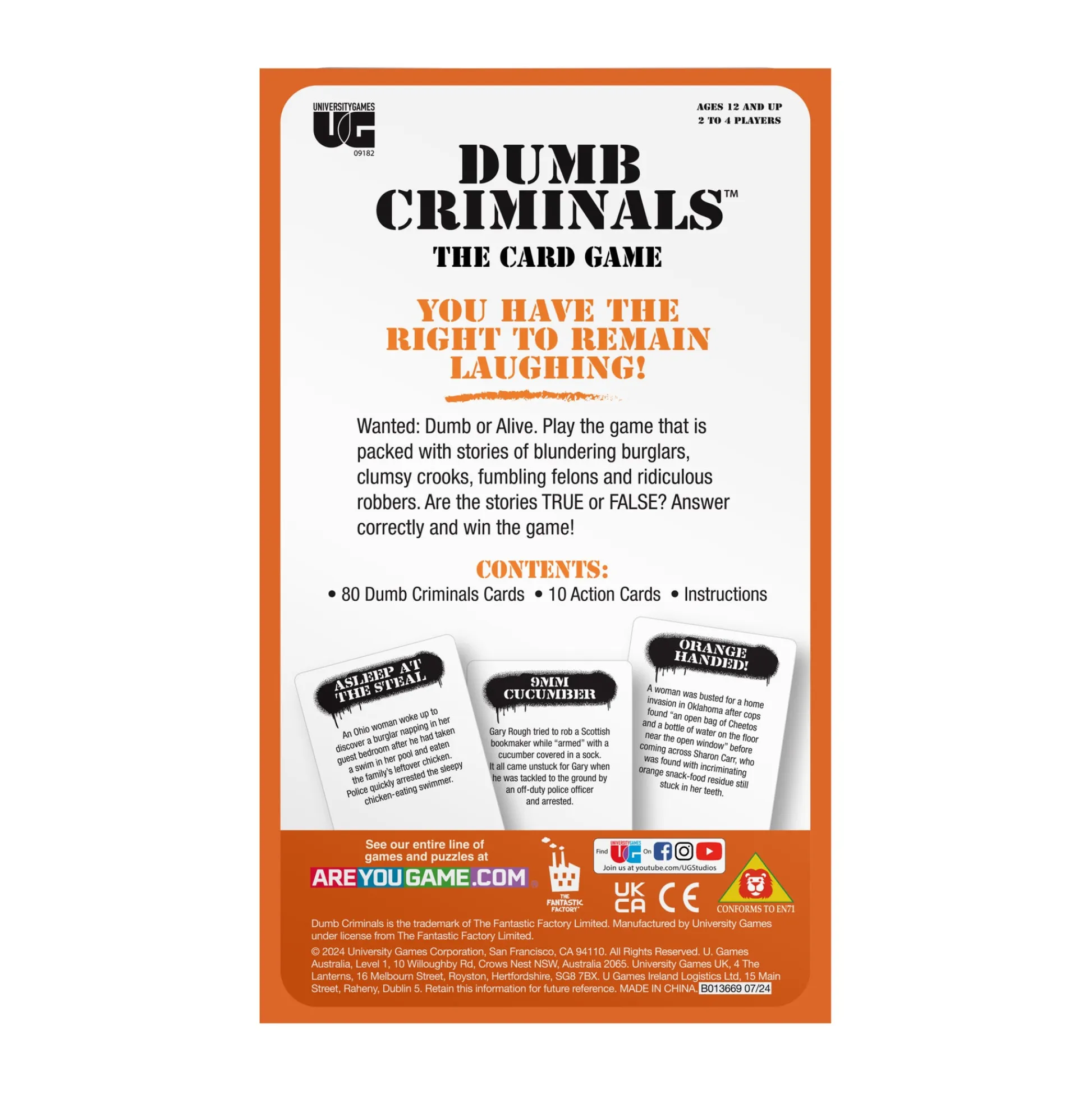 AreYouGame Dumb Criminals Card Game Tin – A Quiz Game of Hilarious Heists* Card Games