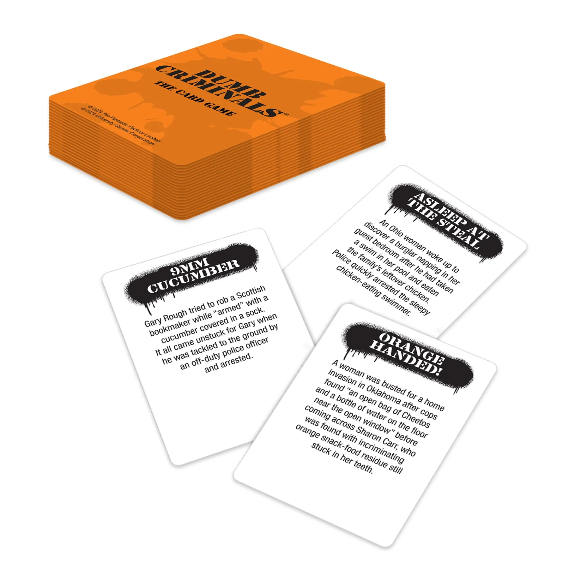 AreYouGame Dumb Criminals Card Game Tin – A Quiz Game of Hilarious Heists* Card Games