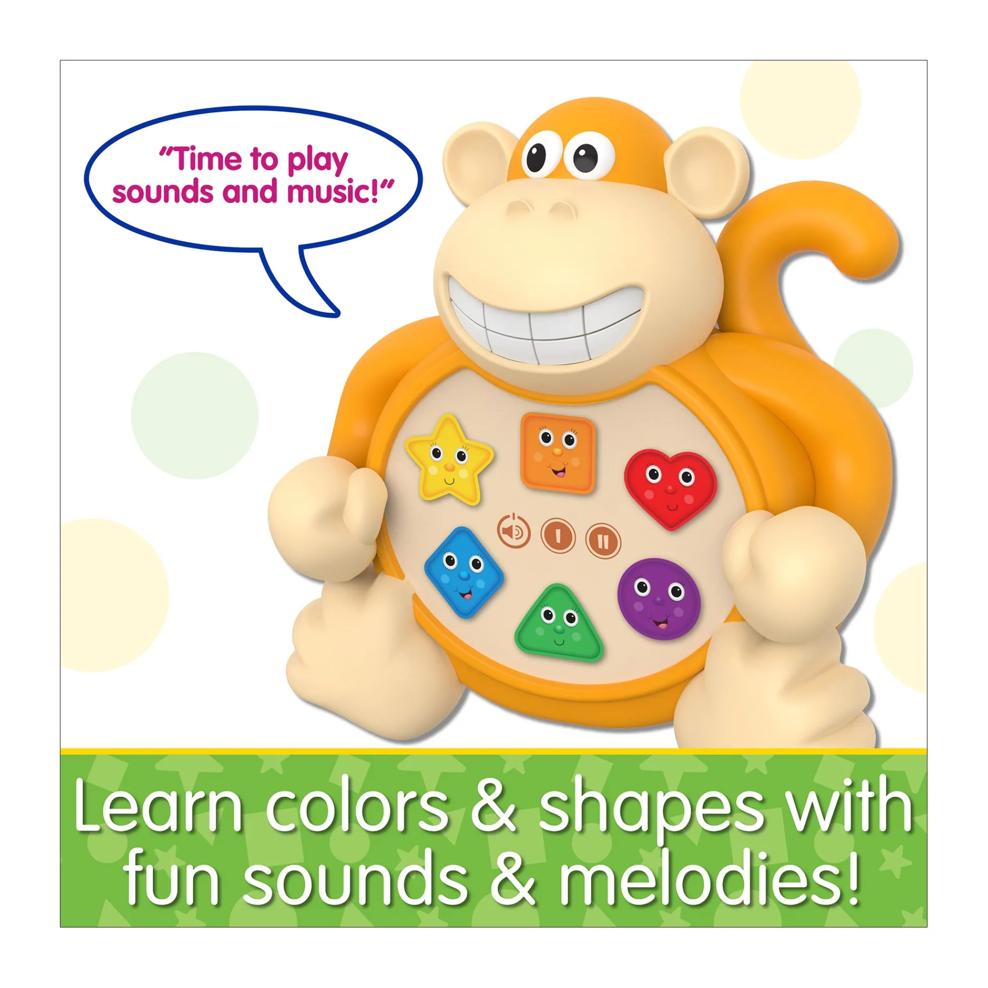 AreYouGame Early Learning Colors & Shapes Monkey - Interactive Educational Toy* Preschool Education Toys & Activities