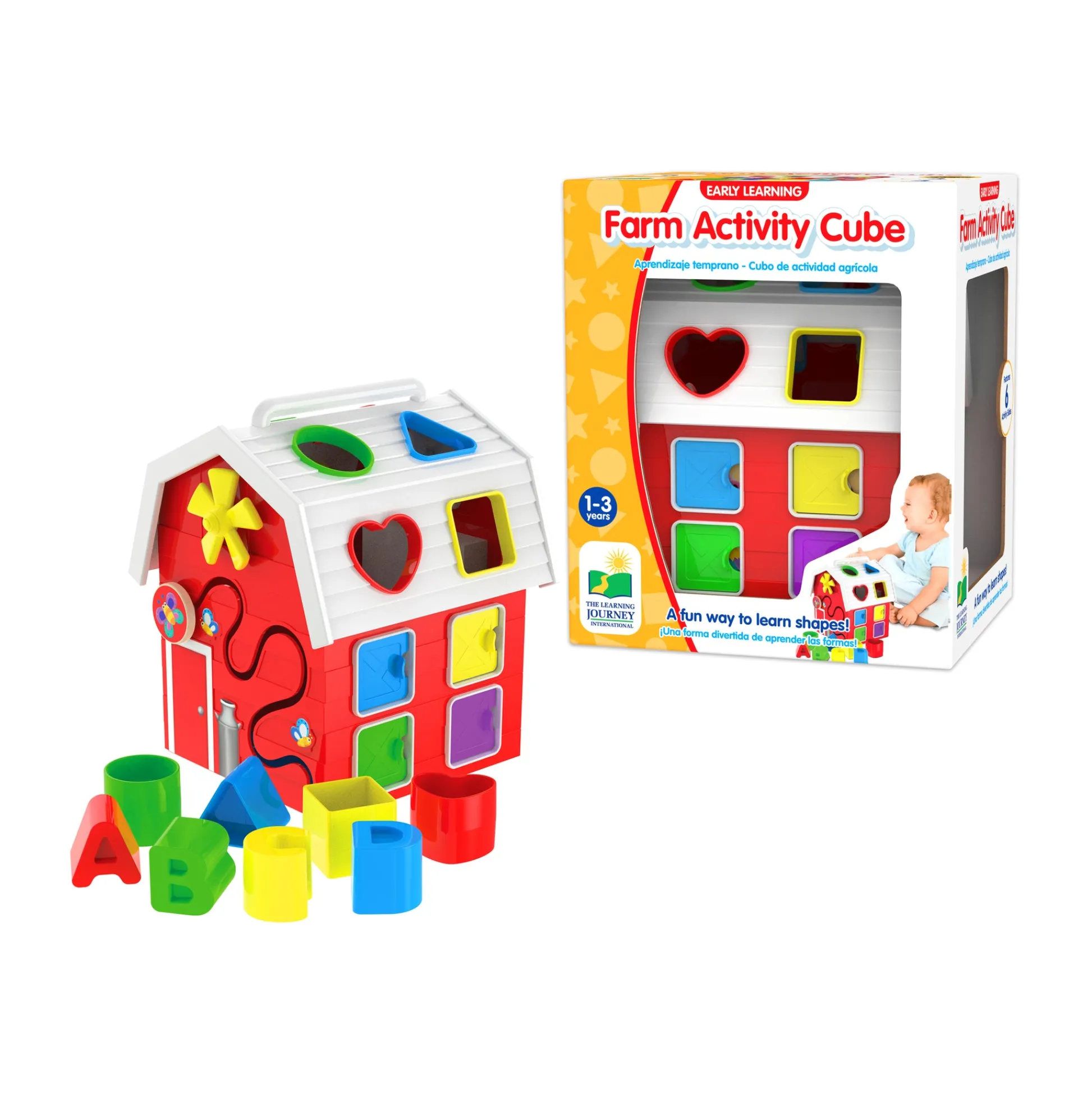 AreYouGame Early Learning Farm Activity Cube - Interactive Educational Toy* Preschool Education Toys & Activities
