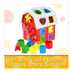 AreYouGame Early Learning Farm Activity Cube - Interactive Educational Toy* Preschool Education Toys & Activities