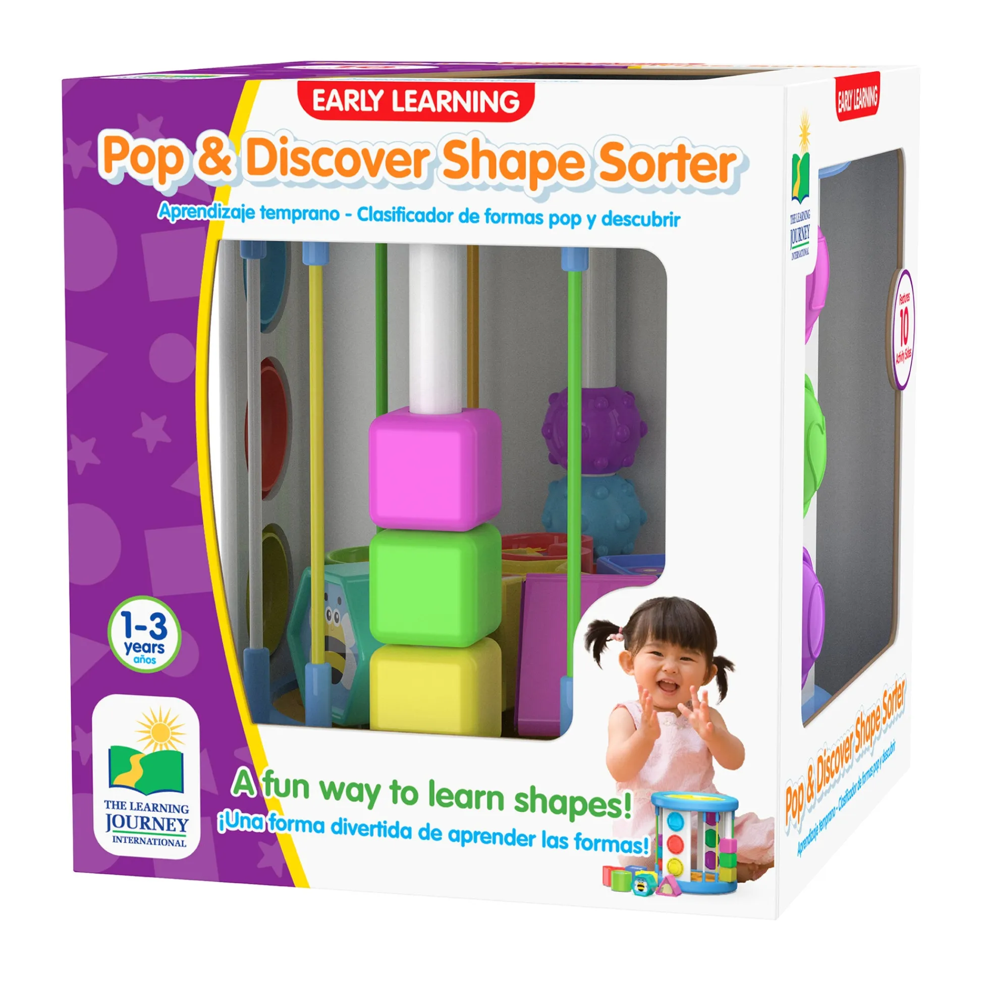 AreYouGame Early Learning Pop & Discover Shape Sorter - Multifunctional Sensory Toy* Preschool Education Toys & Activities
