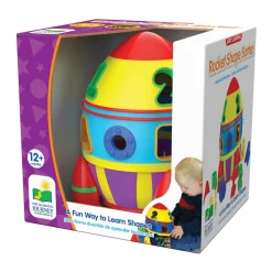 AreYouGame Early Learning Rocket Shape Sorter - Multicolor* Preschool Education Toys & Activities