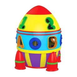 AreYouGame Early Learning Rocket Shape Sorter - Multicolor* Preschool Education Toys & Activities