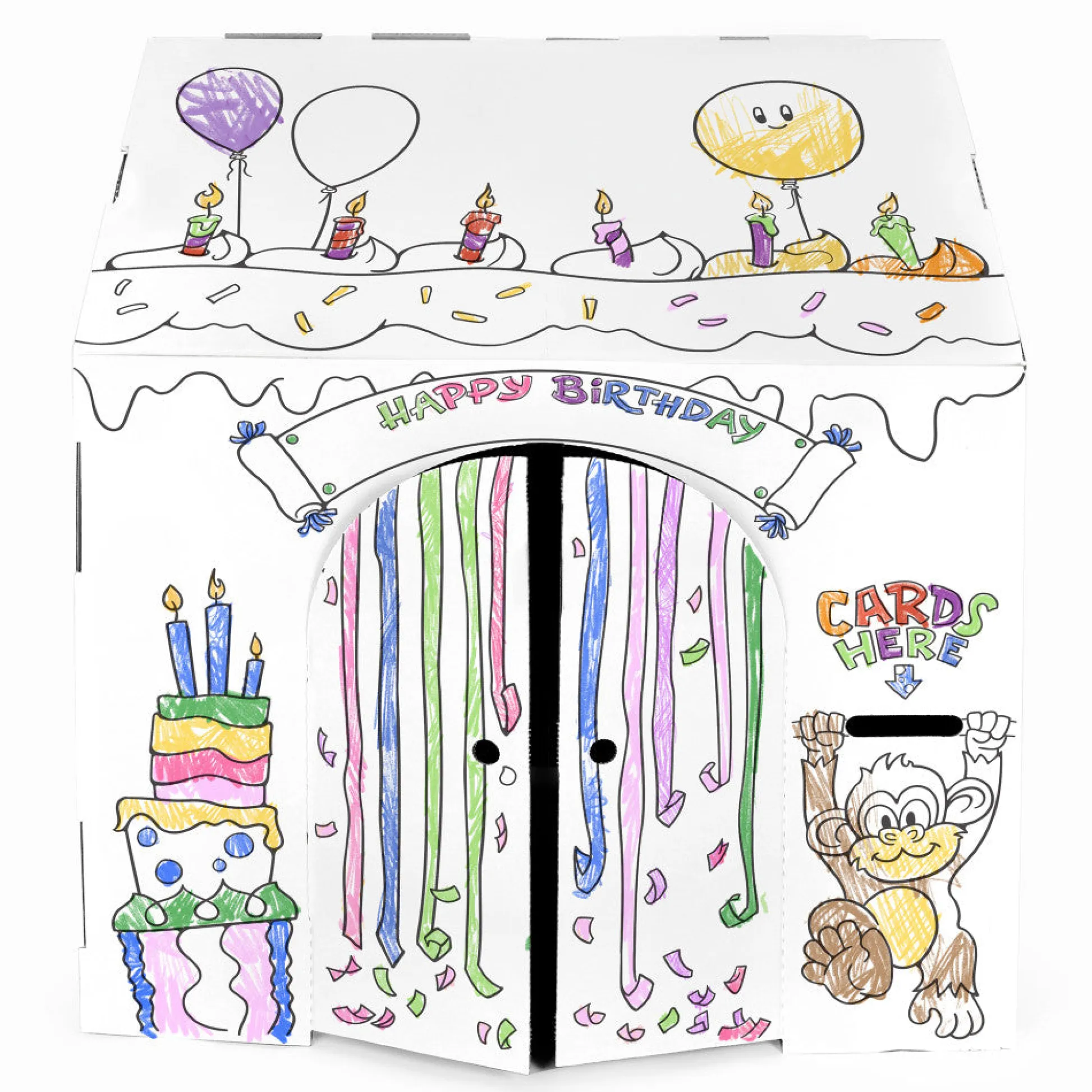 Flat River Group Easy Playhouse Birthday Art & Craft Cardboard Fort for Kids* Crafts & Activities