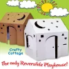 Flat River Group Easy Playhouse Blank Crafty Cottage - Creative Cardboard Playhouse* Tents, Tunnels & Playhouses|Dress Up