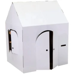 Flat River Group Easy Playhouse Blank Crafty Cottage - Creative Cardboard Playhouse* Tents, Tunnels & Playhouses|Dress Up