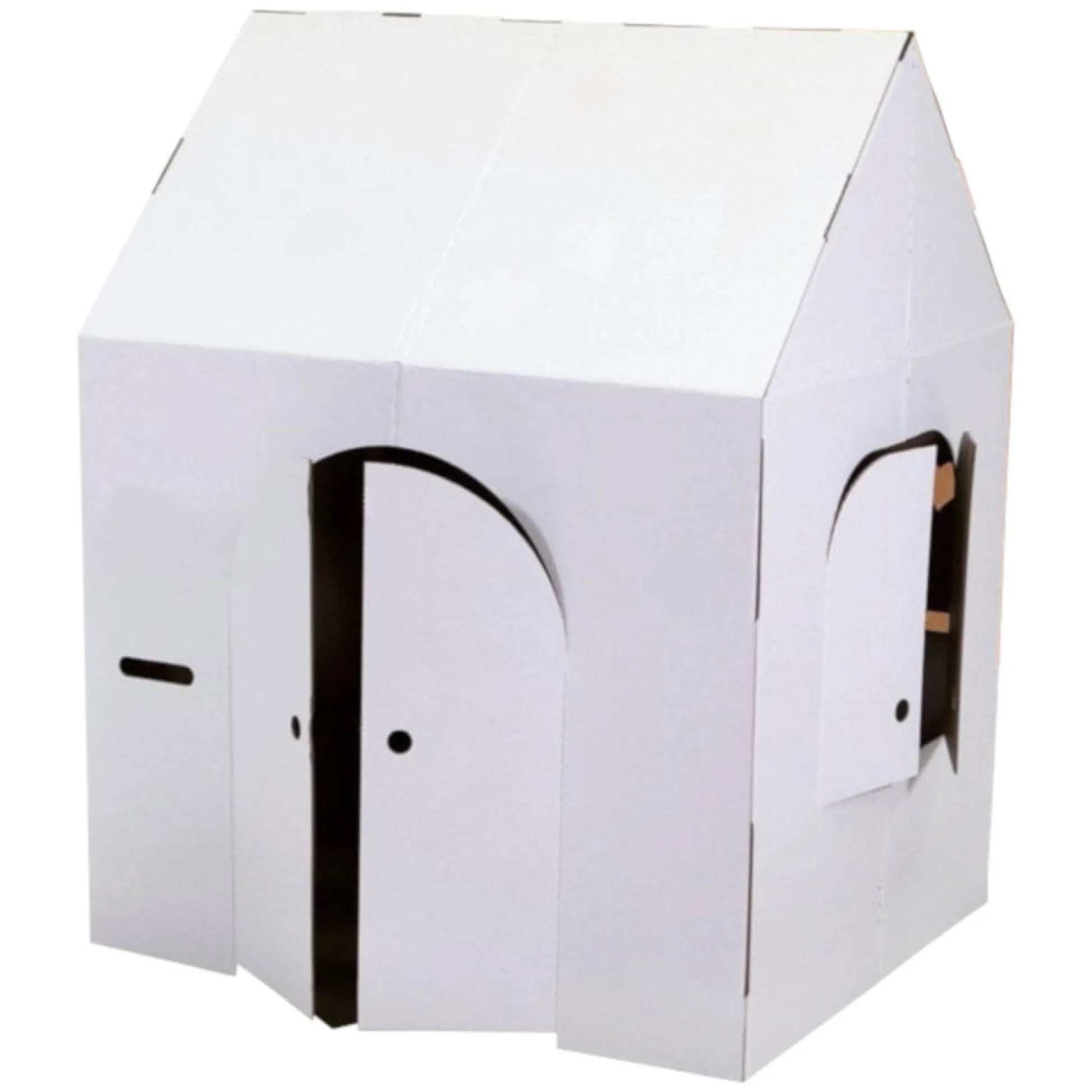 Flat River Group Easy Playhouse Blank Crafty Cottage - Creative Cardboard Playhouse* Tents, Tunnels & Playhouses|Dress Up