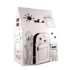 Flat River Group Easy Playhouse Clubhouse - Creative Cardboard Fort for Kids, Made in USA* Tents, Tunnels & Playhouses|Dress Up