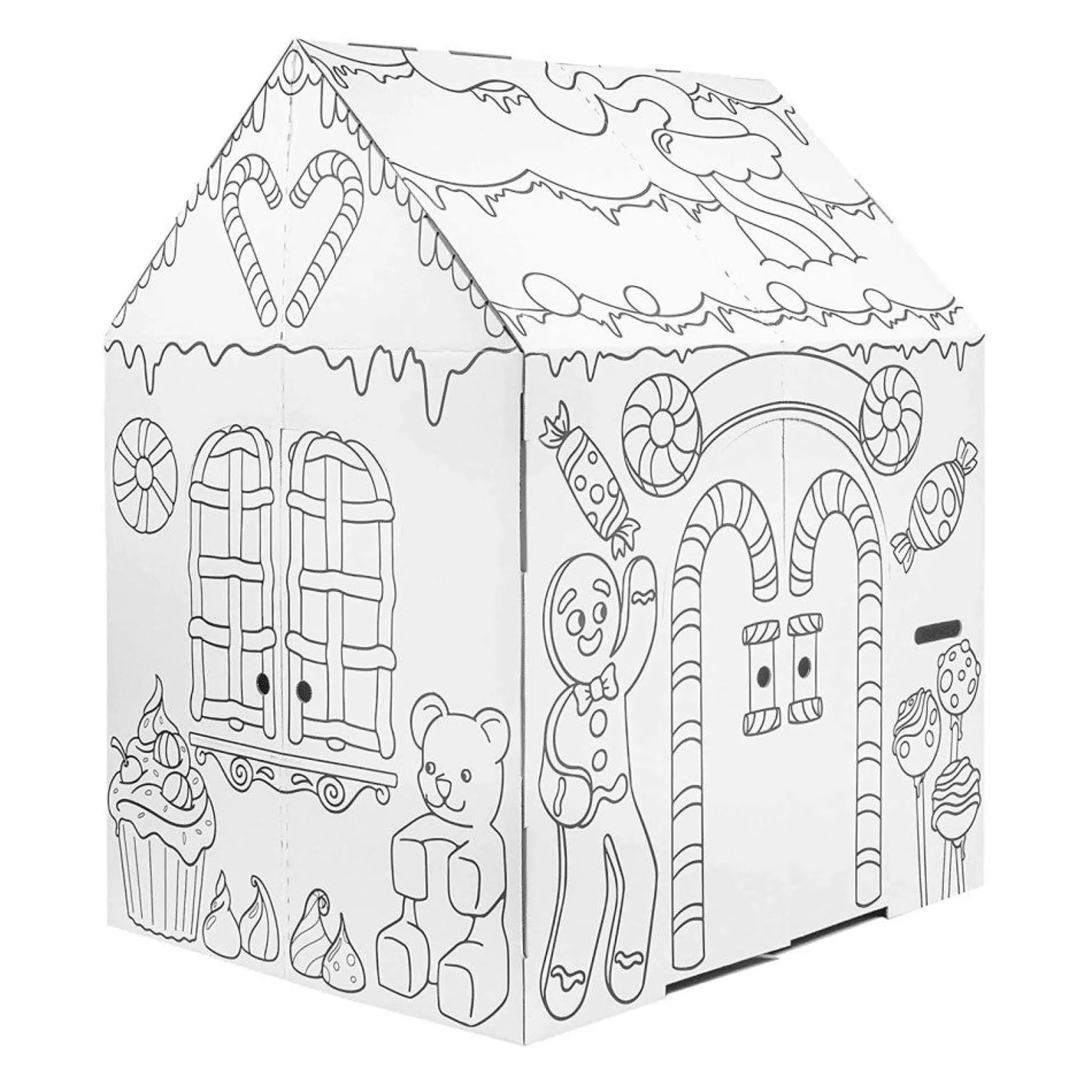 Flat River Group Easy Playhouse Gingerbread House - Enchanting Cardboard Play Fort* Tents, Tunnels & Playhouses|Dress Up
