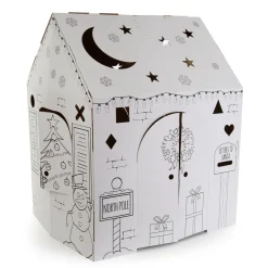 Flat River Group Easy Playhouse Holiday Cottage Craft Kit - Indoor Fun, Decorate & Personalize, Made in USA, Age 3+* Tents, Tunnels & Playhouses|Dress Up