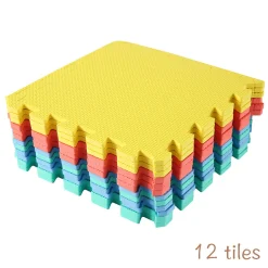 Flat River Group Easy Playhouse Soft Foam Floor Puzzle Tiles - Chic Blue-Grey-White* Puzzles
