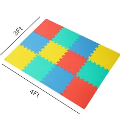 Flat River Group Easy Playhouse Soft Foam Floor Puzzle Tiles - Chic Blue-Grey-White* Puzzles